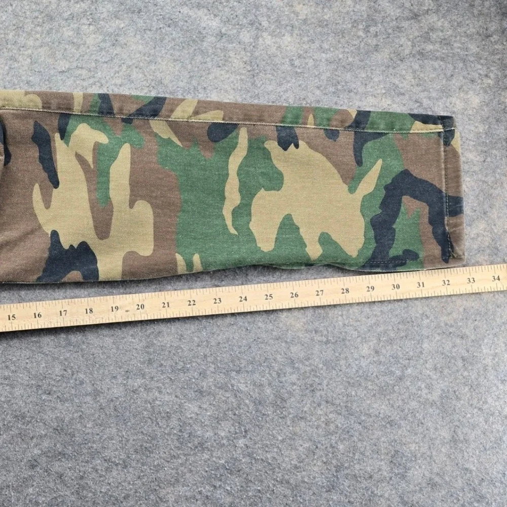 MNML Camo Cargo Pants Mens 2XL Green Good Ankle Zip Slim Tapered Streetwear